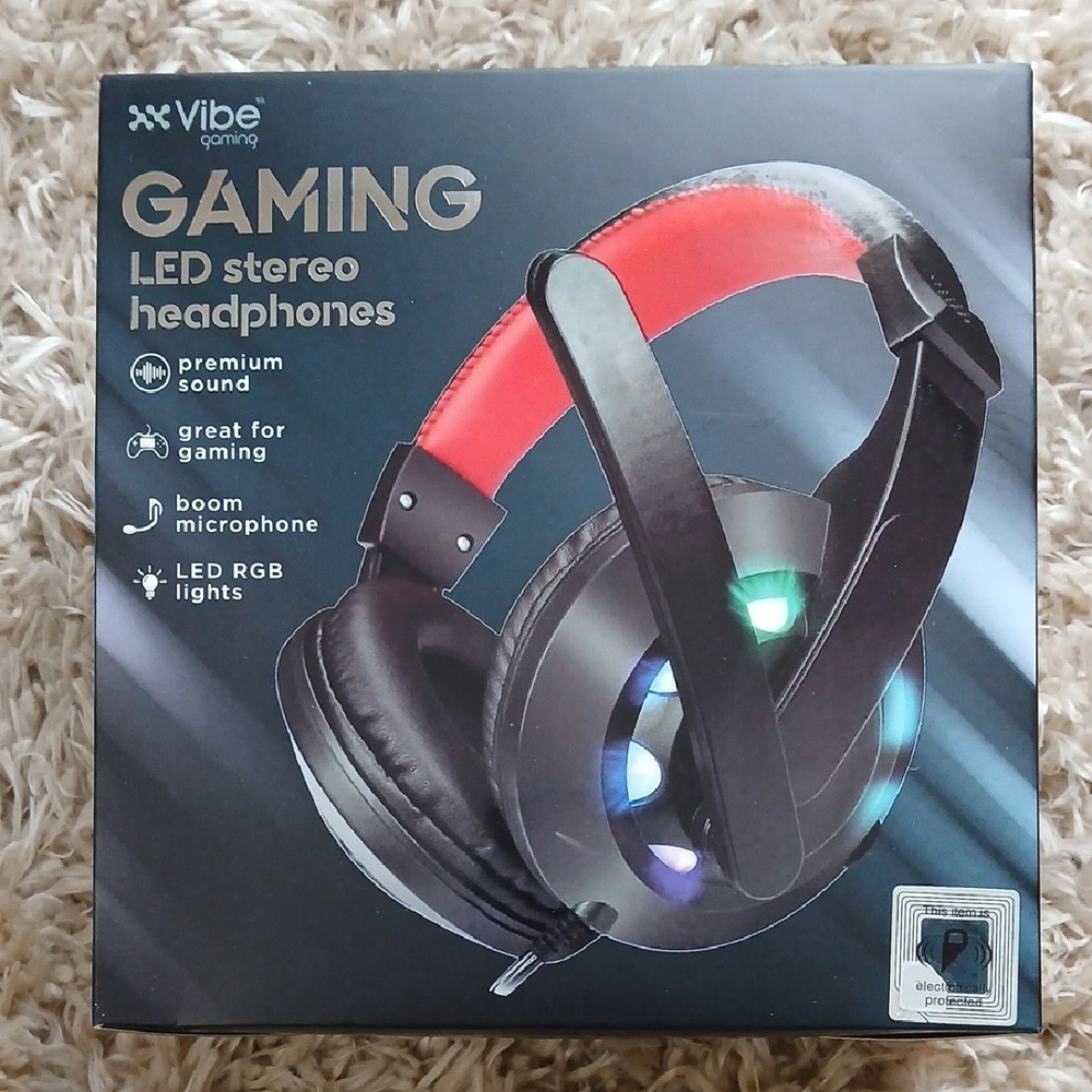 Vibe LED Stereo Gaming Headset - Black & Red